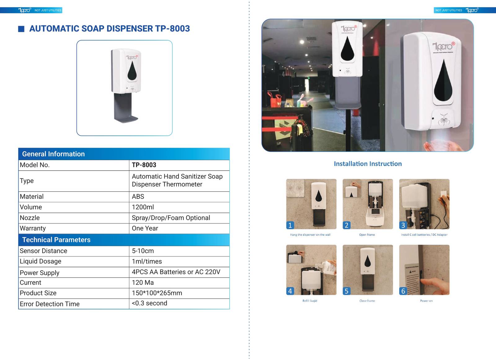 Thiết bị vệ sinh cảm ứng TPPRO Catalogue và Bảng giá mới nhất  /Page 29